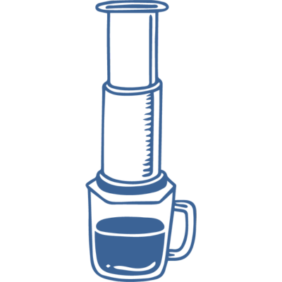 AeroPress coffee brewing icon